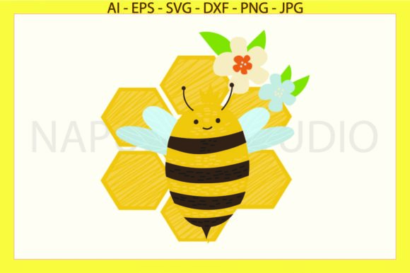 Bee Honey Floral Animals Svg - A Versatile Graphic Design Asset