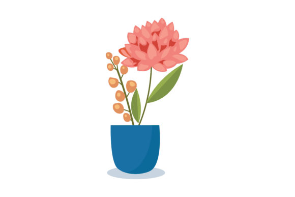 Boho Color Floral Plant Illustration for Graphics and Design Projects