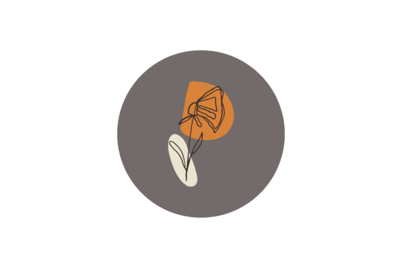 Boho Floral Color Icon Svg for Crafting and Graphics