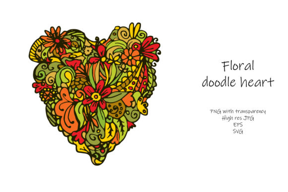 Doodle Floral Heart Illustration: A Designer’s Review