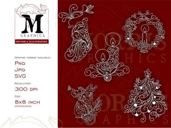 Floral Christmas Graphics and Illustrations Review