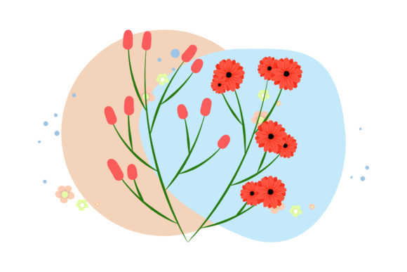 Floral Decoration Flower Abstract Style Graphics