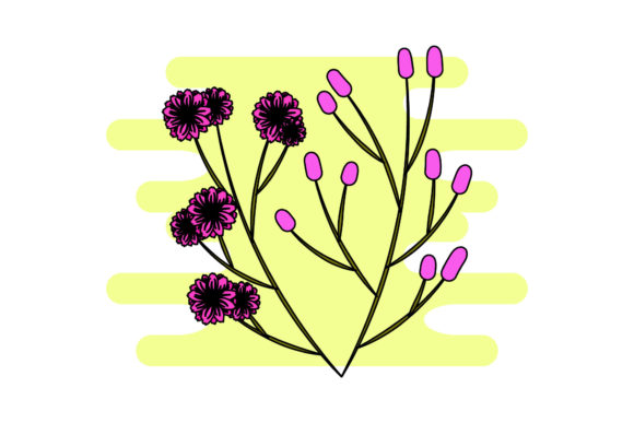 Floral Decoration Flower Clipart for Branding and Design