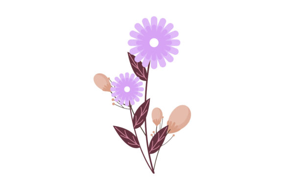 Floral Flowers Modern Art: A Graphic Design Asset for Bloggers and Publishers