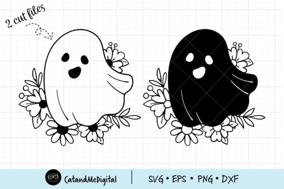 Floral Ghost Svg: A Versatile Graphic for Branding and Marketing