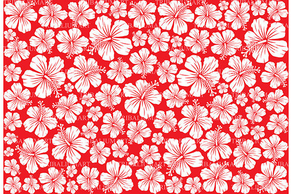 Floral Pattern Whit Hibiscus Graphics for Creative Projects