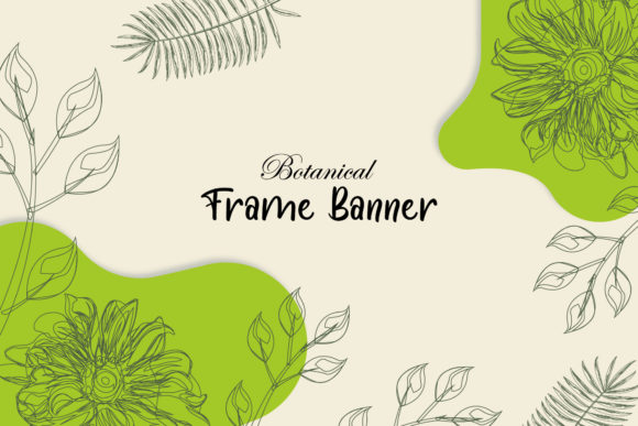 Frame Banner Floral Leaf - A Versatile Graphic Design Asset