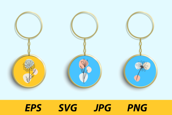 Keychain Floral Line Art Review for Embroidery Projects