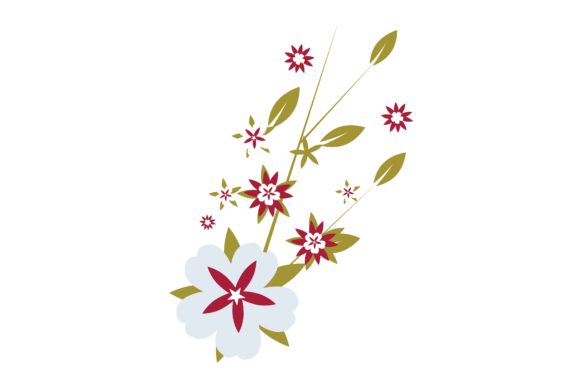 Purple Blue Floral Graphics & Illustrations Review