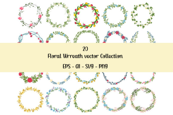 Reviewing the Floral Wreaths Vector Clipart Collection