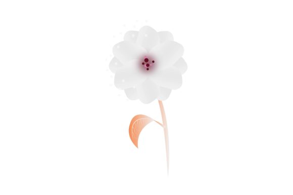 White Daisy Floral Illustration for Graphics
